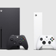 An Xbox Series X stands next to an Xbox Series S on a white background.